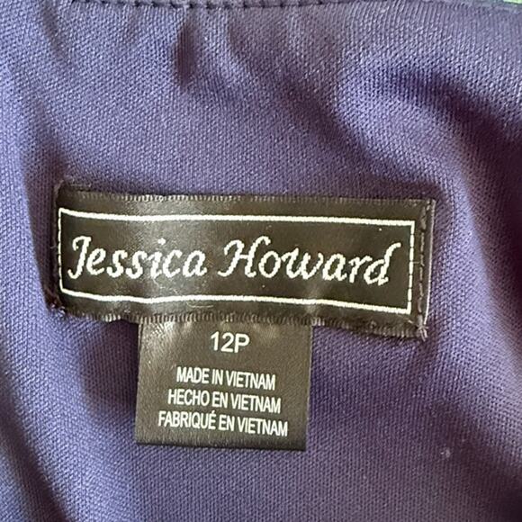 Jessica Howard A-Line Floral Lined Dress 3/4 Sleeves sz 12 Petite Cottagecore - Picture 3 of 5